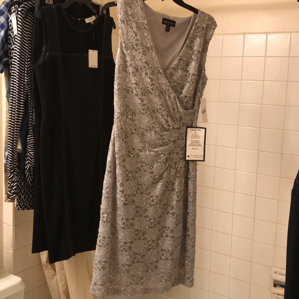 Silver sequined dress